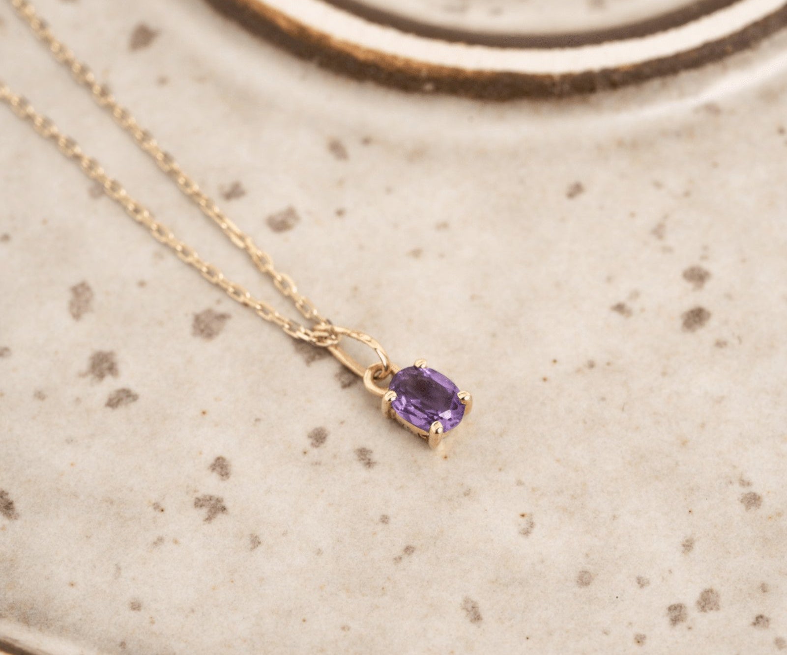 Picture of Luna Rae Solid 9k Gold Amethyst Necklace