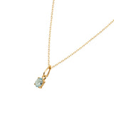 Picture of Luna Rae Solid 9k Gold Aquamarine Necklace