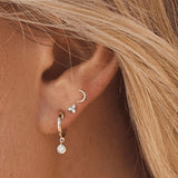 Picture of Luna Rae Solid 9k Gold Diamond Sky Hoops