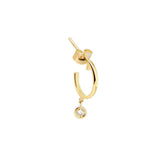 Picture of Luna Rae Solid 9k Gold Diamond Sky Hoops