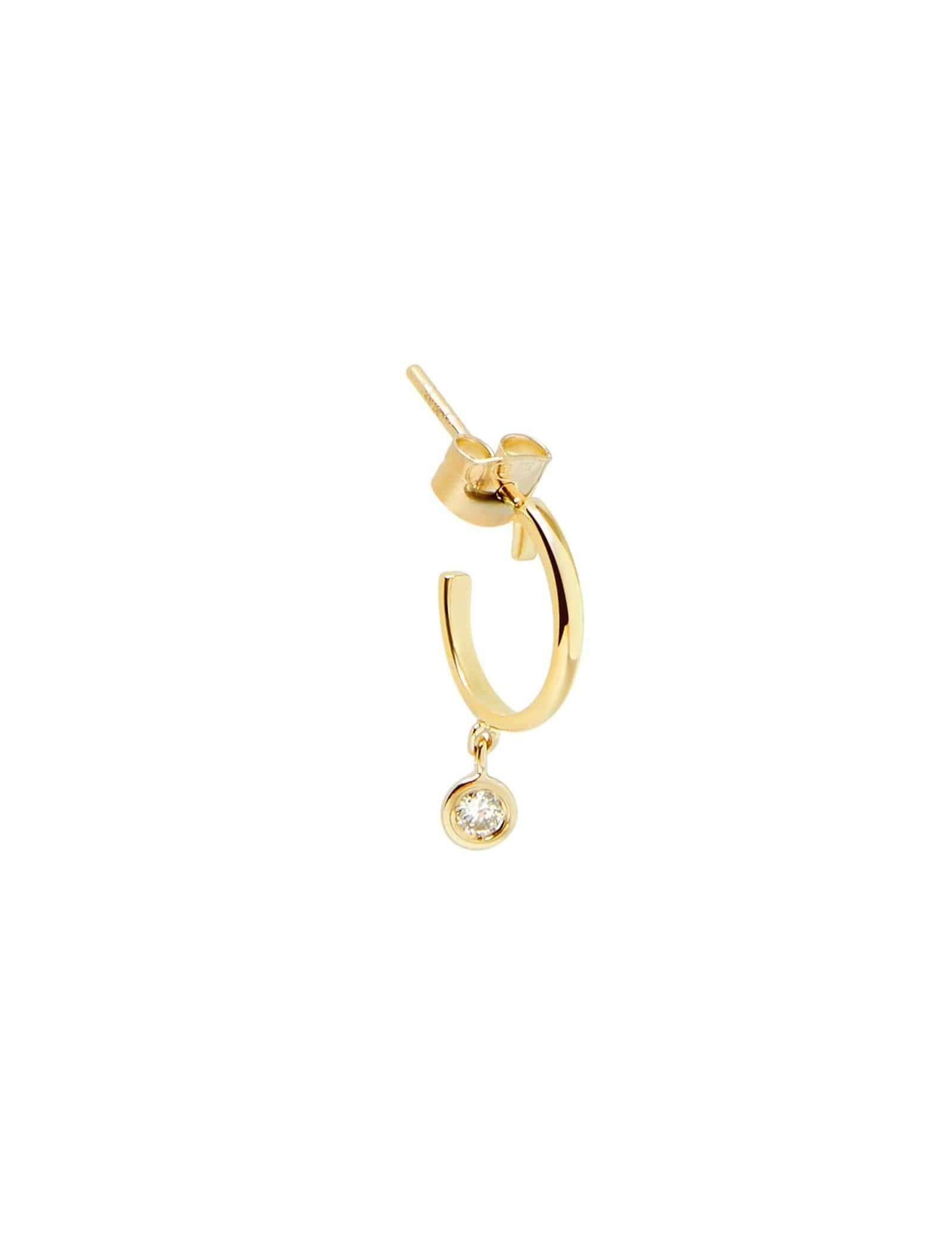 Picture of Luna Rae Solid 9k Gold Diamond Sky Hoops