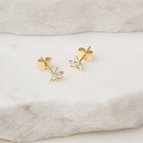 Picture of Luna Rae Solid 9k Gold Earth Element Studs