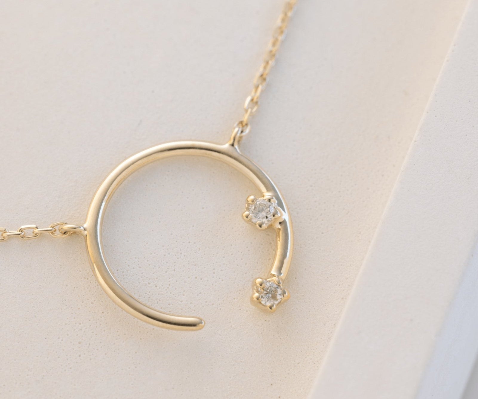 Picture of Luna Rae Solid 9k Gold Eclipse Necklace