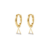 Picture of Luna Rae Solid 9k Gold Fire Element Hoops