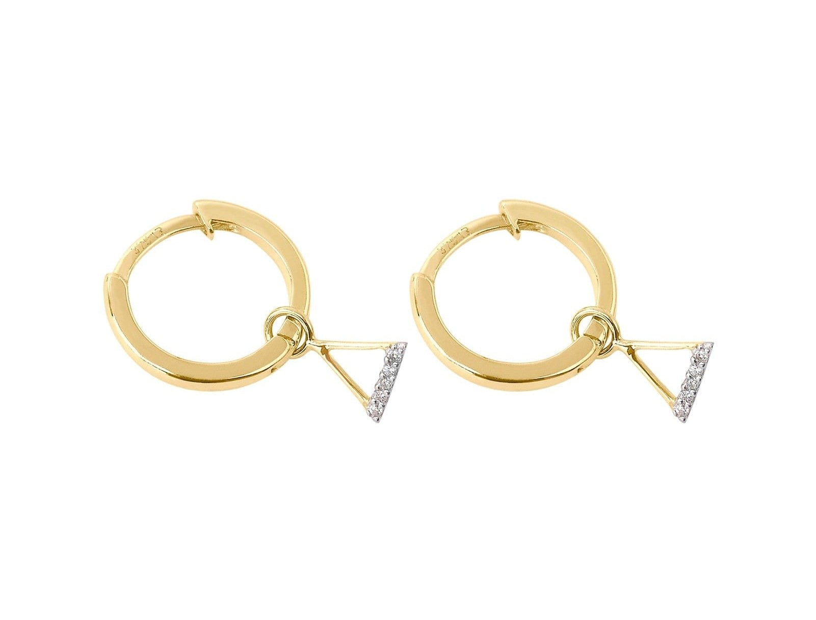 Picture of Luna Rae Solid 9k Gold Fire Element Hoops