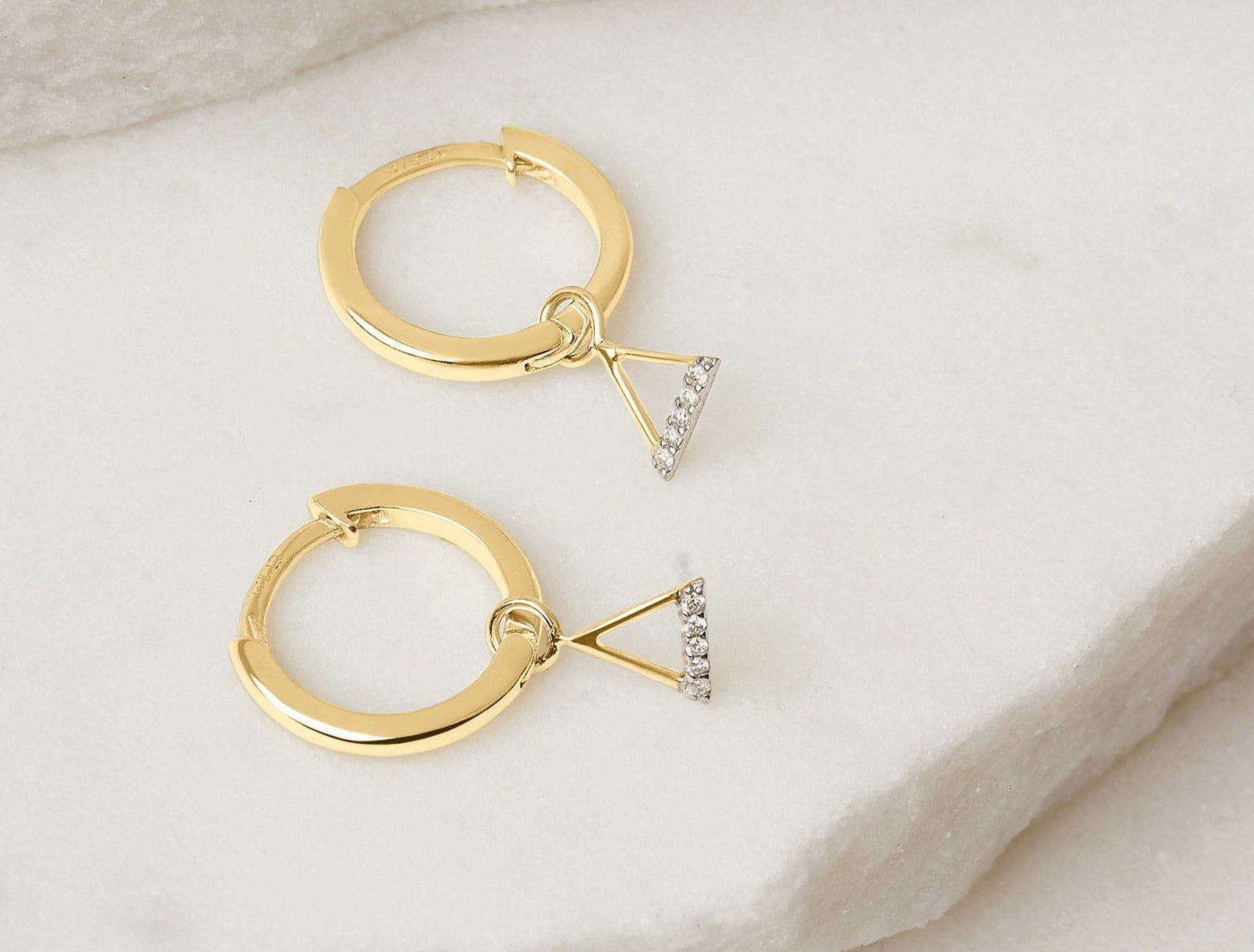 Picture of Luna Rae Solid 9k Gold Fire Element Hoops