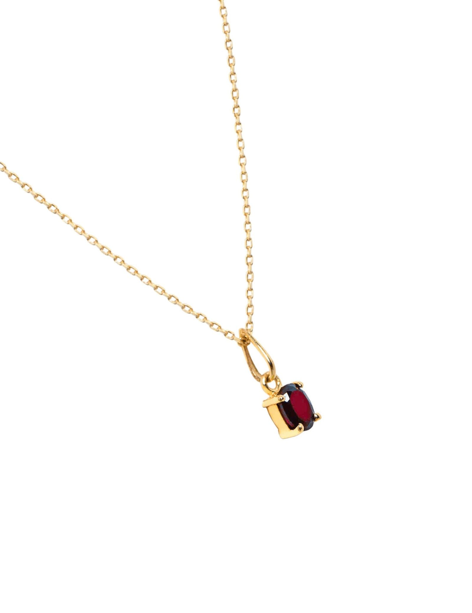 Picture of Luna Rae Solid 9k Gold Garnet Necklace