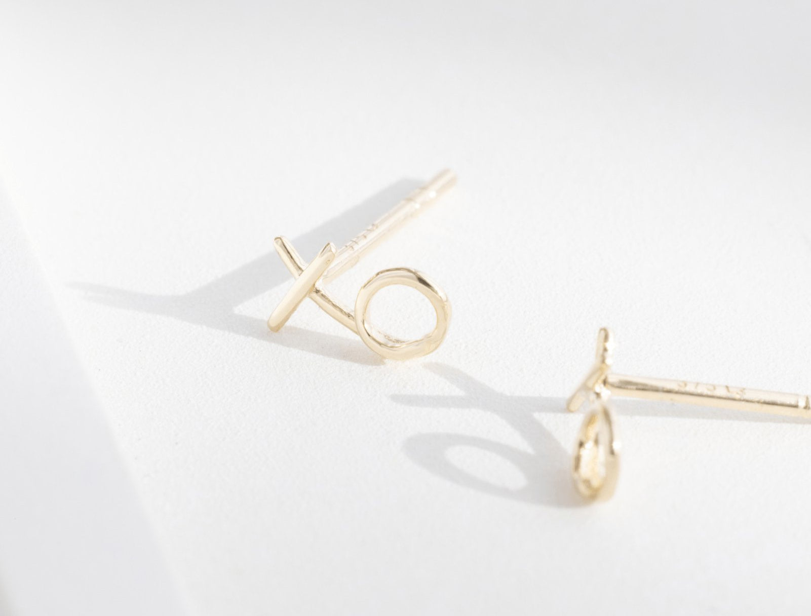 Picture of Luna Rae Solid 9k Gold Kiss Hug Studs