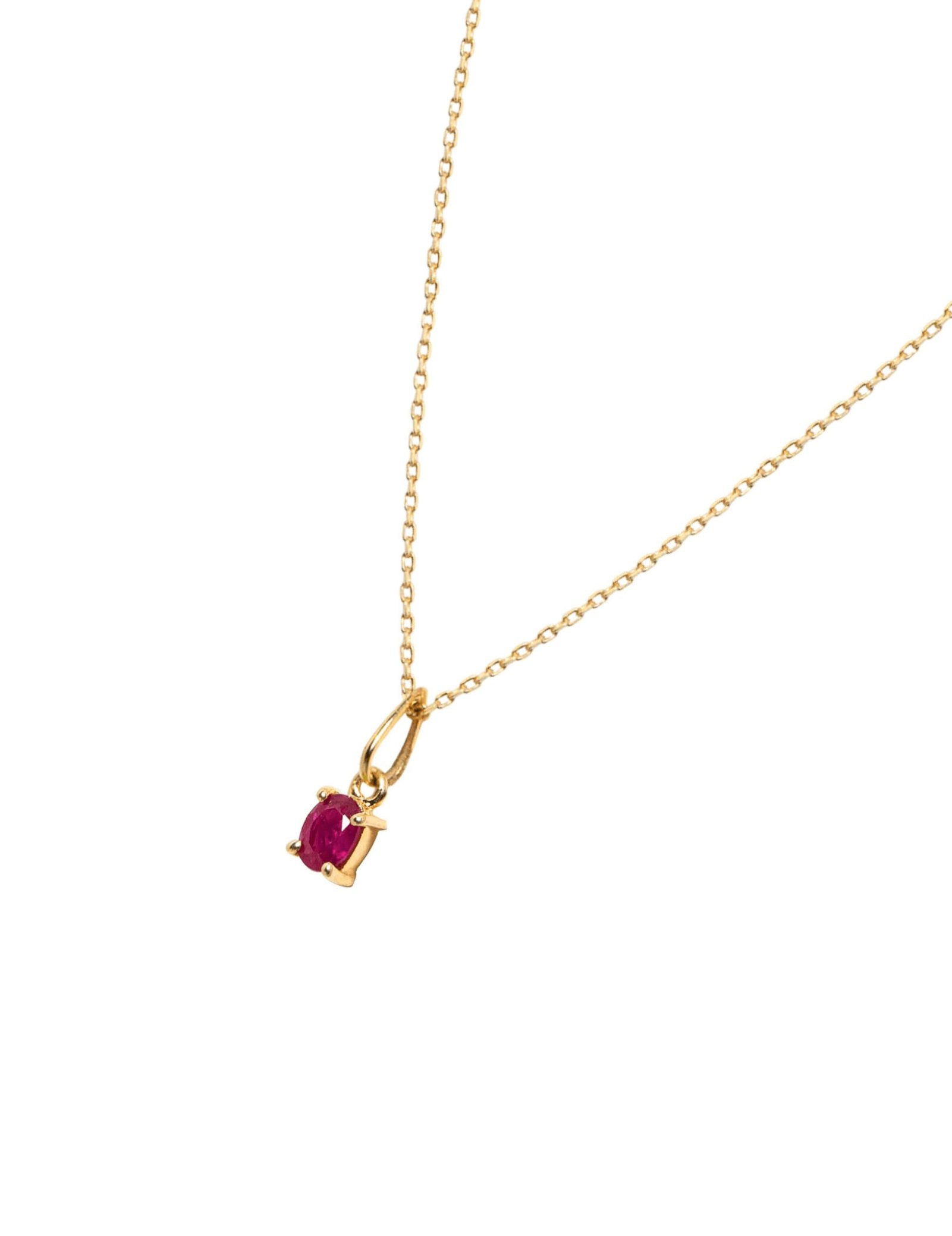 Picture of Luna Rae Solid 9k Gold Ruby Necklace