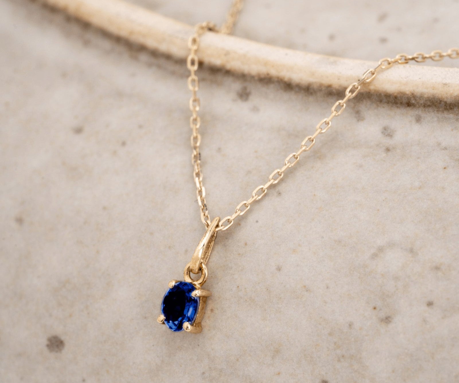 Picture of Luna Rae Solid 9k Gold Sapphire Necklace