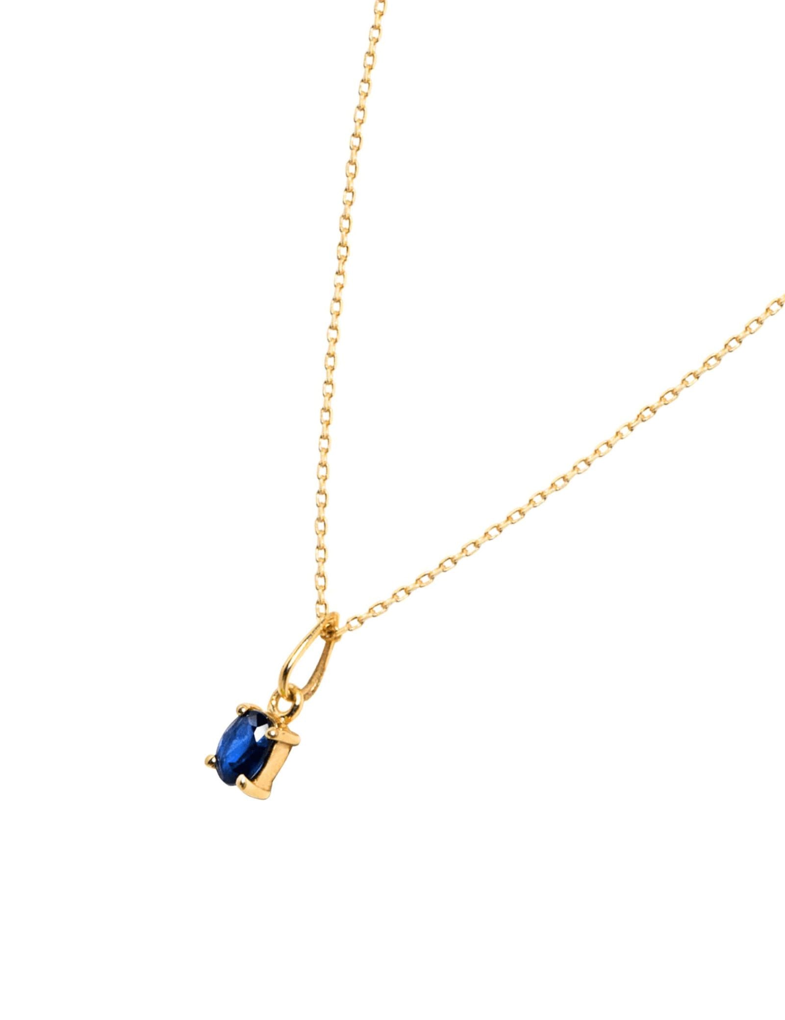 Picture of Luna Rae Solid 9k Gold Sapphire Necklace