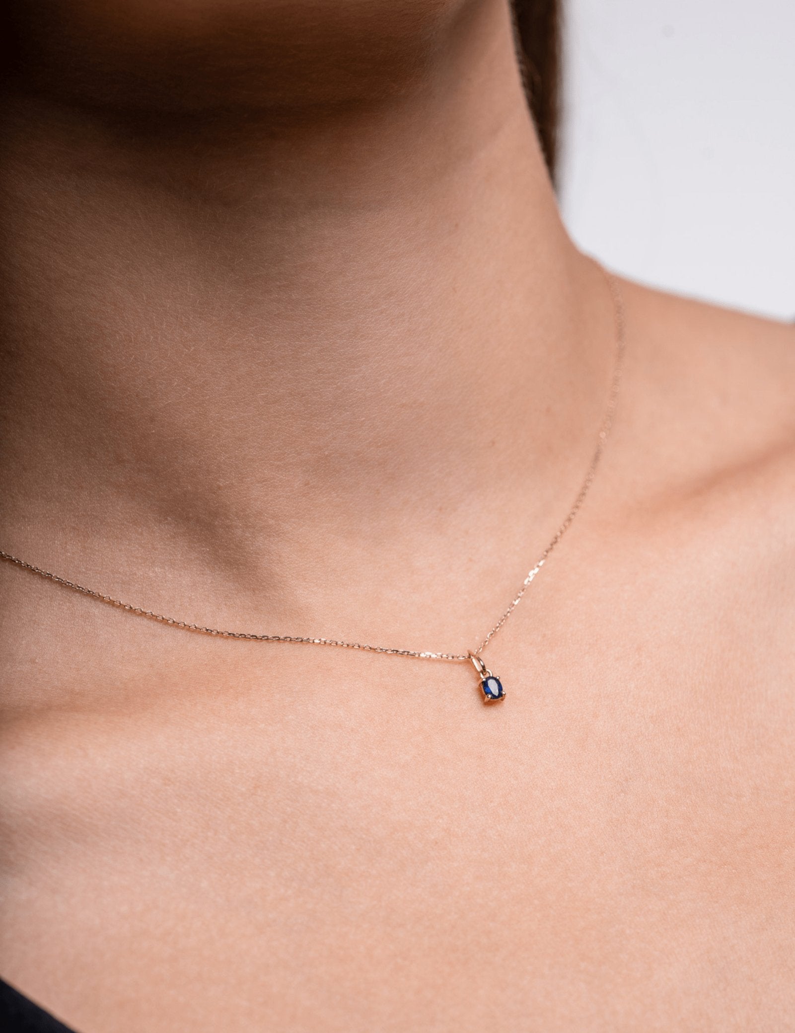 Picture of Luna Rae Solid 9k Gold Sapphire Necklace