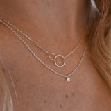 Silver Diamond Sky Necklace