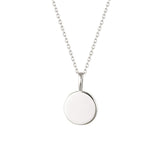 Silver Flat Disc Imprint Pendant