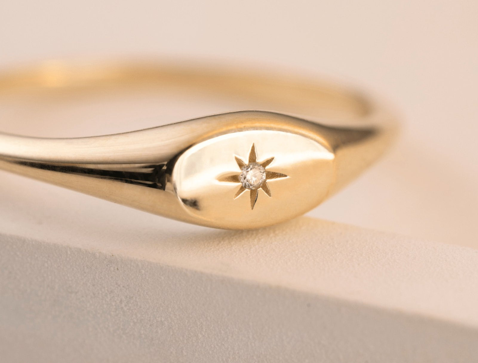 Picture of Luna Rae Solid 9k Gold Sol Ring