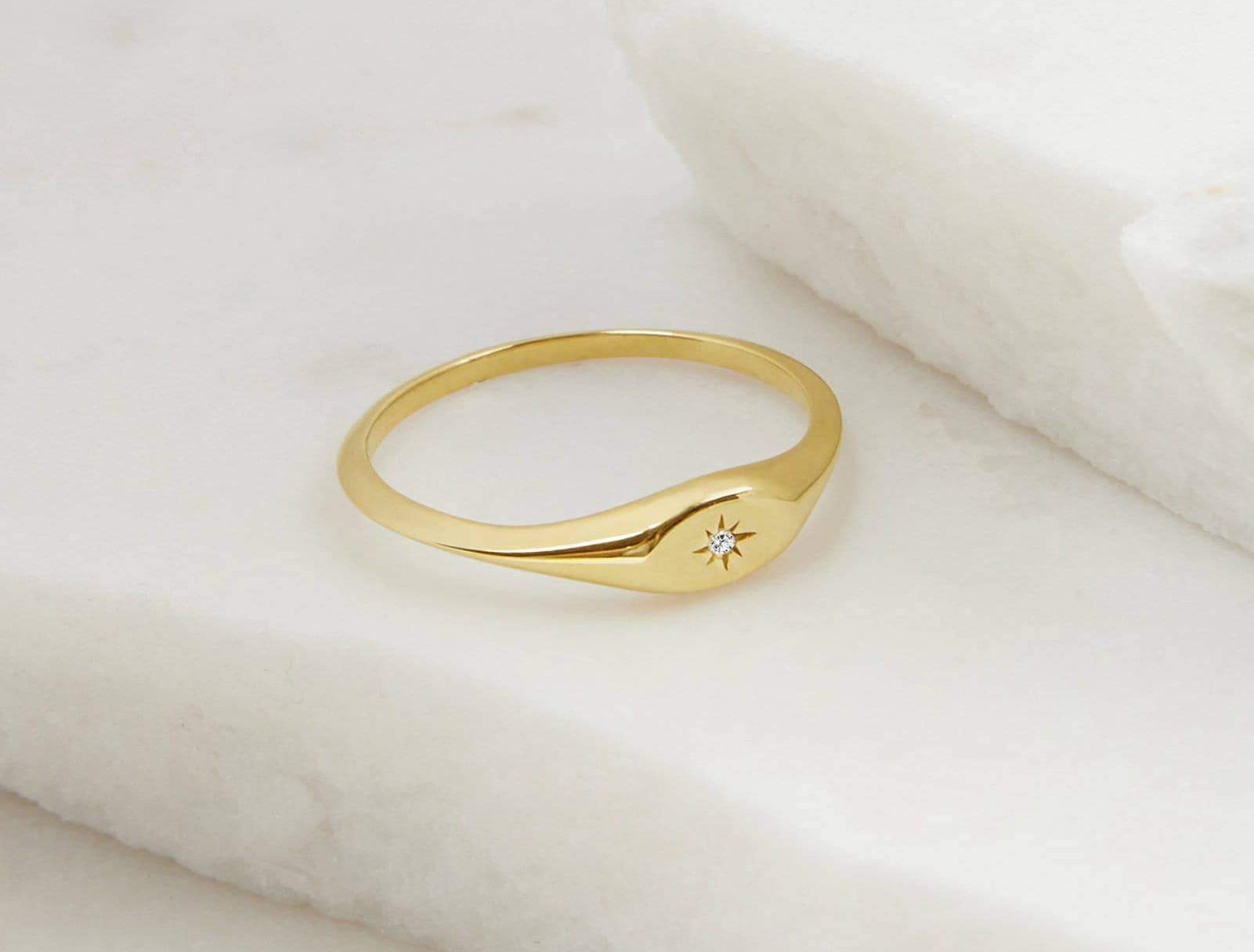 Picture of Luna Rae Solid 9k Gold Sol Ring