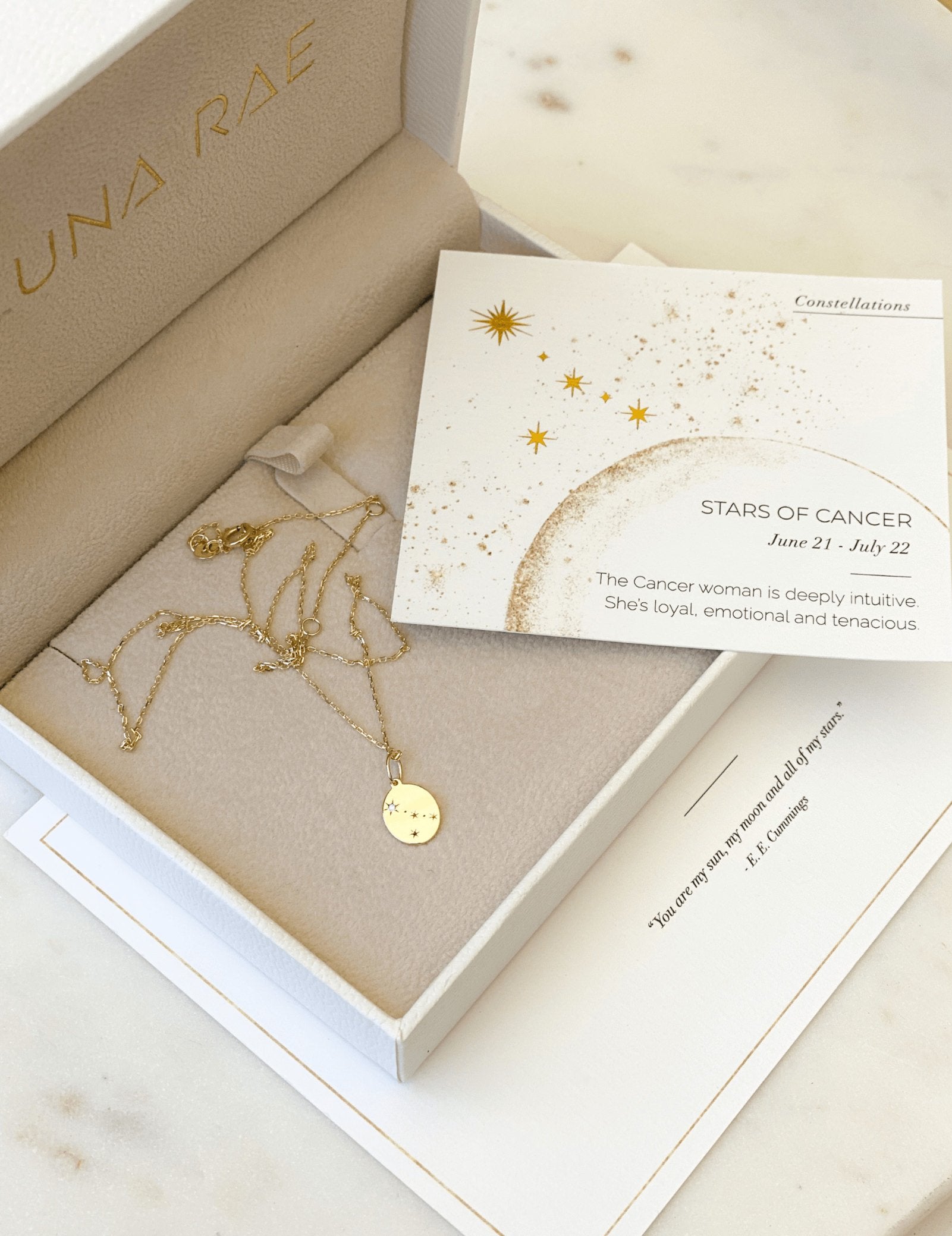 Picture of Luna Rae Yellow Gold Stars of Cancer