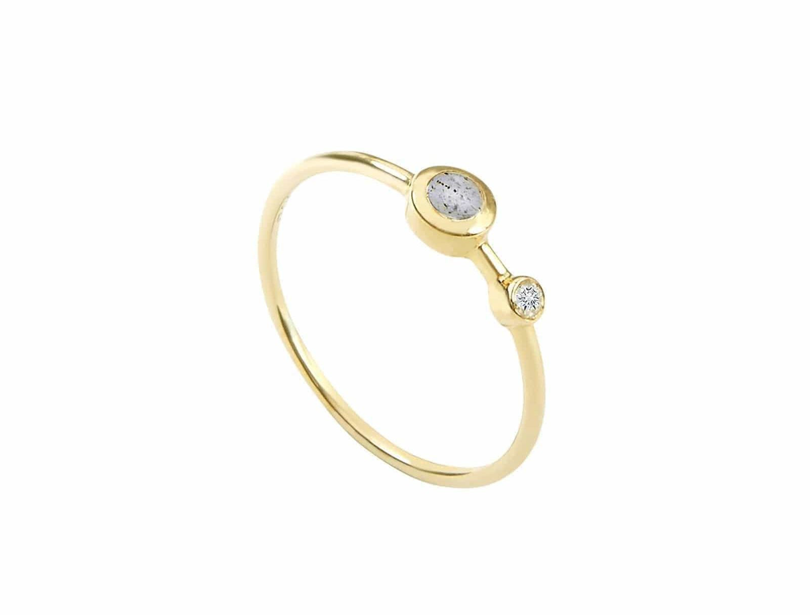 Picture of Luna Rae Solid 9k Gold Stellar Ring