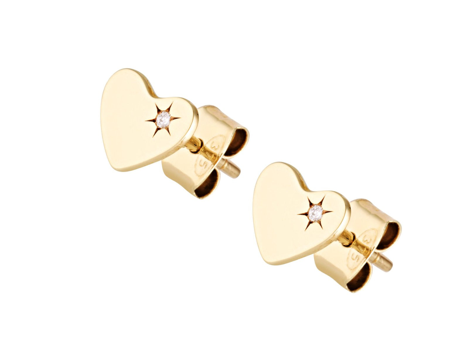 Picture of Luna Rae Solid 9k Gold Sweetheart Studs