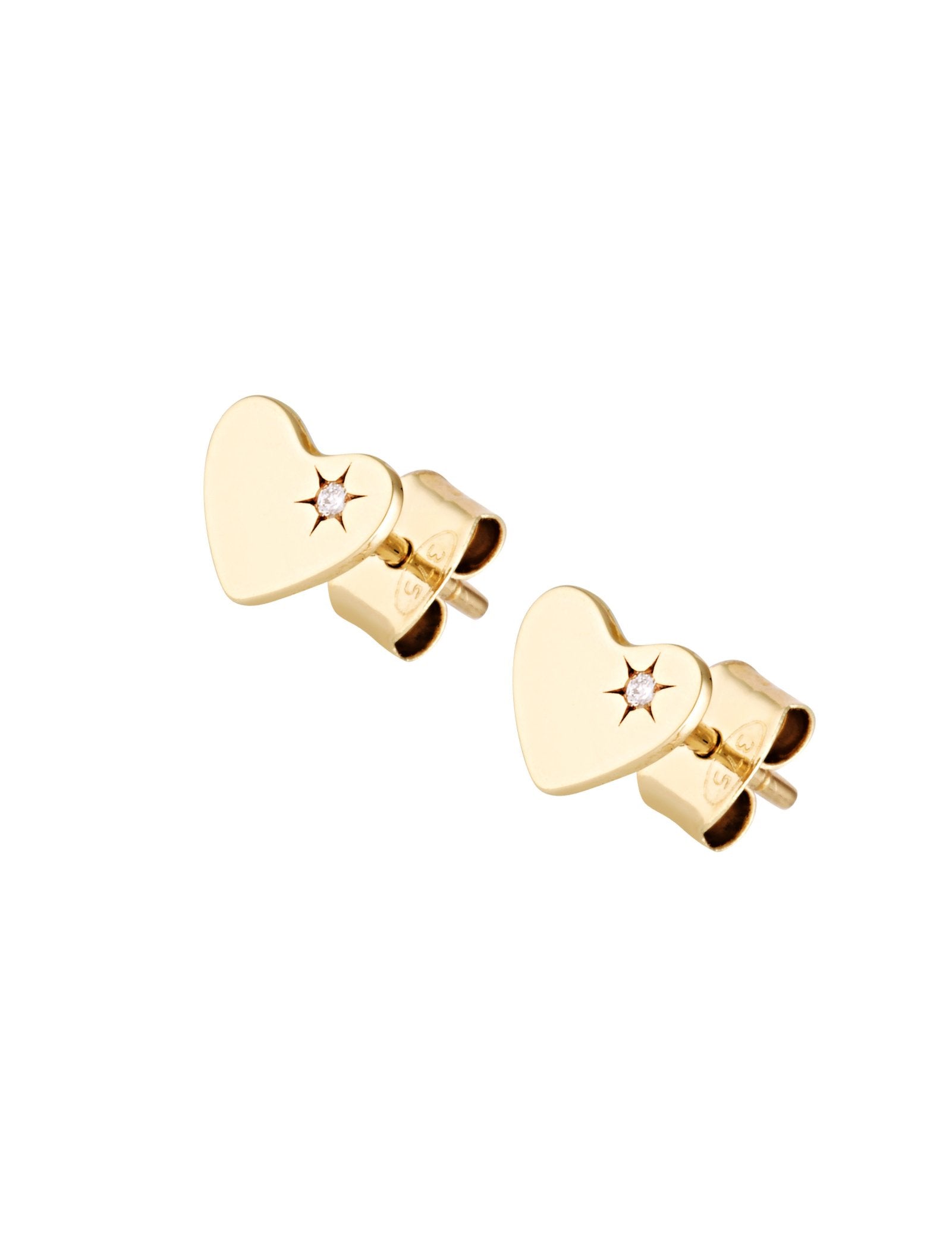 Picture of Luna Rae Solid 9k Gold Sweetheart Studs