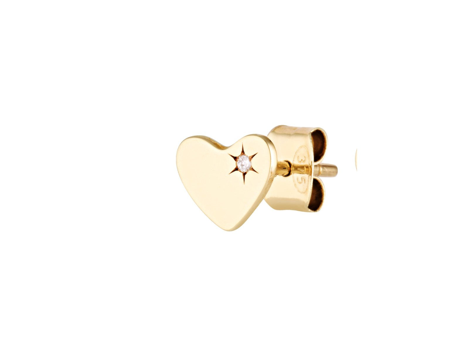 Picture of Luna Rae Solid 9k Gold Sweetheart Studs