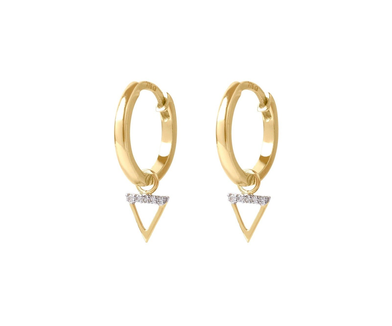 Picture of Luna Rae Solid 9k Gold Water Element Hoops