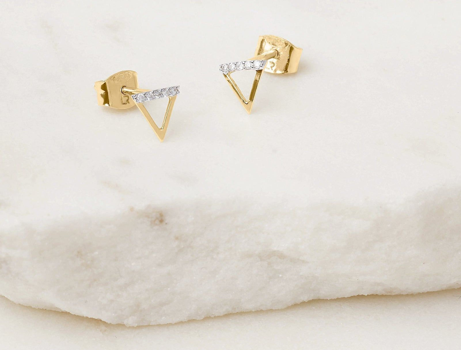 Picture of Luna Rae Solid 9k Gold Water Element Studs